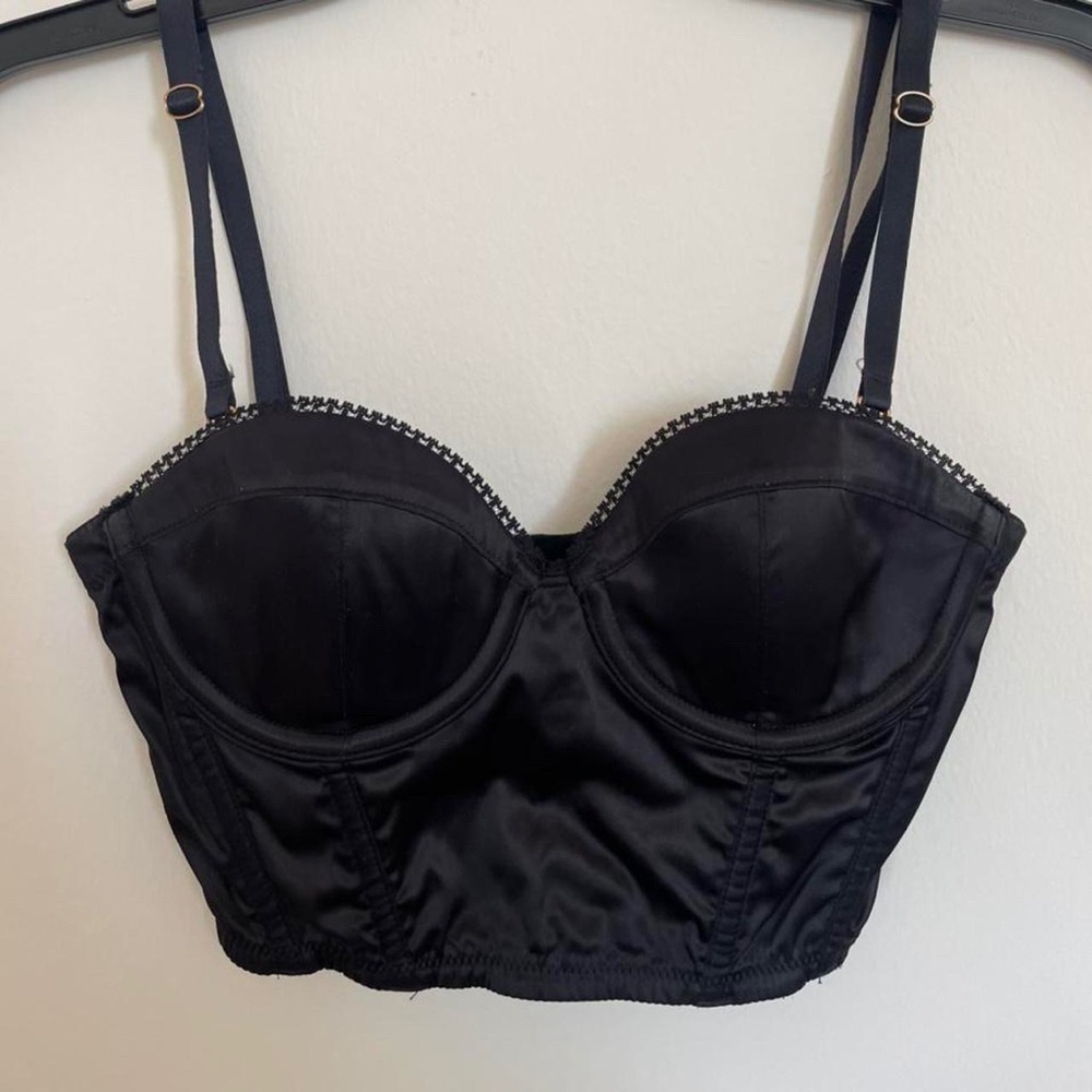 black bodice top or bra